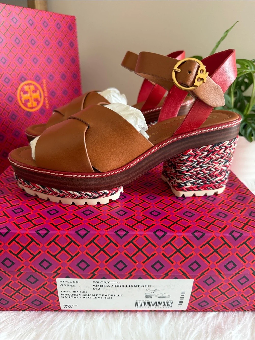 Tory burch miranda 80 mm espadrille sandal